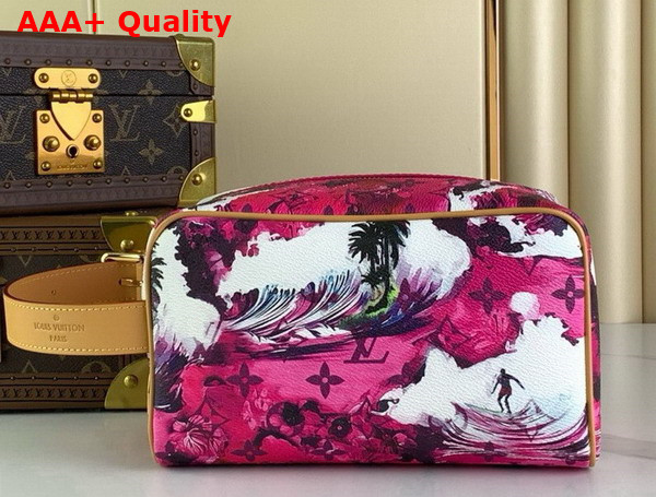 Louis Vuitton Locker Dopp Kit Pink Monogram Surfin Coated Canvas Replica