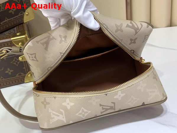 Louis Vuitton Locker Dopp Kit Sand Beige Monogram Surplus Coated Canvas Replica