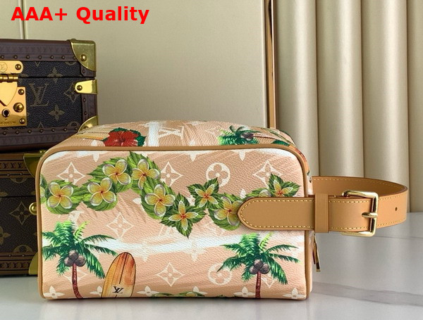 Louis Vuitton Locker Dopp Kit Sand Monogram Surfin Coated Canvas M24799 Replica