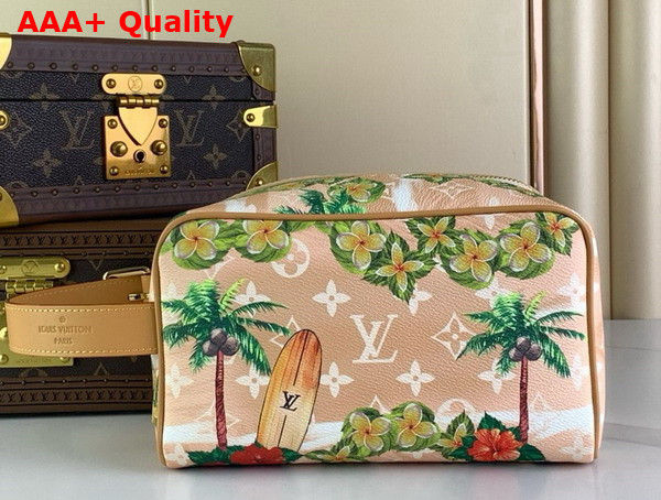 Louis Vuitton Locker Dopp Kit Sand Monogram Surfin Coated Canvas M24799 Replica