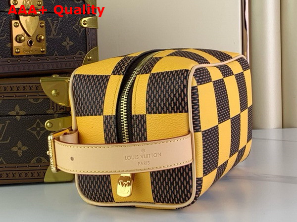 Louis Vuitton Locker Dopp Kit Yellow Damier Pop Coated Canvas N40567 Replica