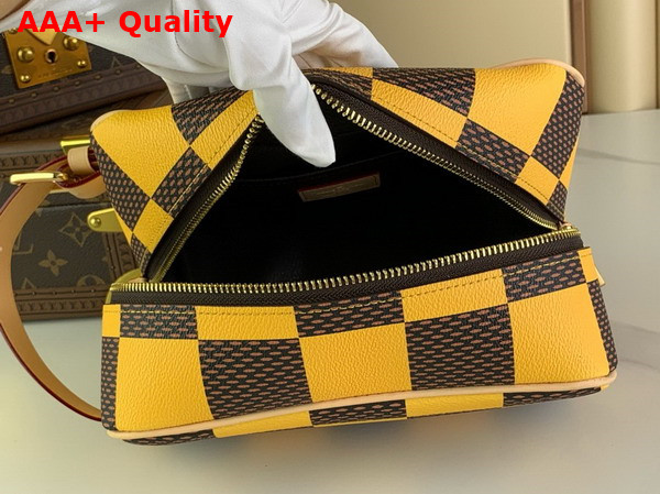 Louis Vuitton Locker Dopp Kit Yellow Damier Pop Coated Canvas N40567 Replica