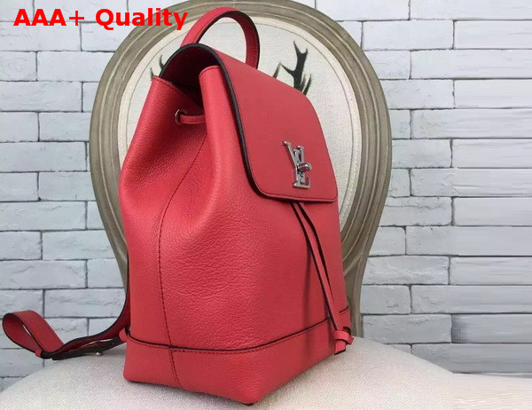 Louis Vuitton Lockme Backpack Poppy Soft Calf Leather Replica