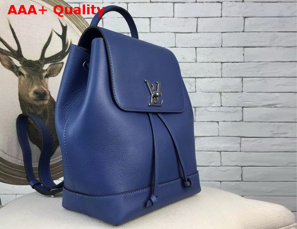 Louis Vuitton Lockme Backpack in Blue Calf Leather Replica