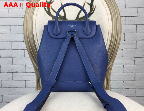 Louis Vuitton Lockme Backpack in Blue Calf Leather Replica