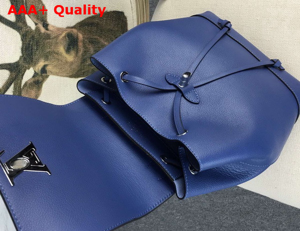 Louis Vuitton Lockme Backpack in Blue Calf Leather Replica