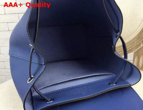 Louis Vuitton Lockme Backpack in Blue Calf Leather Replica