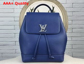 Louis Vuitton Lockme Backpack in Blue Calf Leather Replica