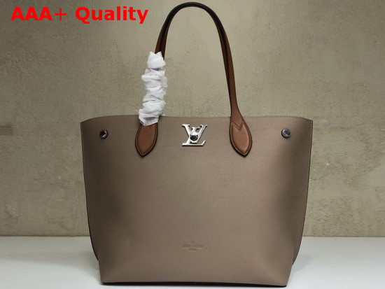 Louis Vuitton Lockme Cabas in Taupe Glace Replica