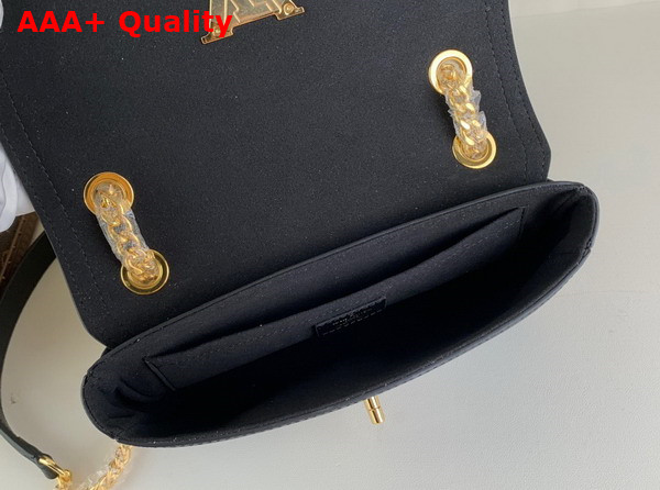 Louis Vuitton Lockme Chain Bag East West Black Grained Calf Leather M22303 Replica