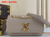 Louis Vuitton Lockme Chain Bag East West Greige Grained Calf Leather M22304 Replica