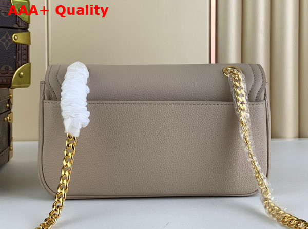 Louis Vuitton Lockme Chain Bag East West Greige Grained Calf Leather M22304 Replica