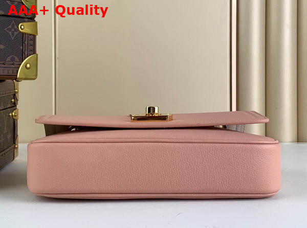 Louis Vuitton Lockme Chain Bag East West Rose Trianon Pink Grained Calf Leather Replica