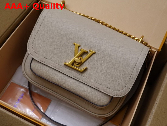 Louis Vuitton Lockme Chain PM Handbag Greige Grained Calf Leather M57072 Replica