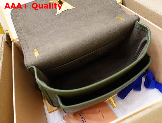 Louis Vuitton Lockme Chain PM Handbag Khaki Green Grained Calf Leather M57067 Replica