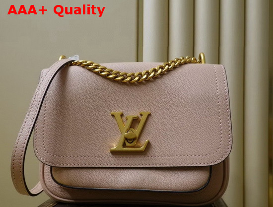 Louis Vuitton Lockme Chain PM Handbag Rose des Sables Pink Grained Calf Leather M57071 Replica