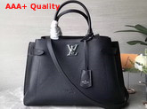 Louis Vuitton Lockme Day Tote Bag in Black Grained Calf Leather M53730 Replica