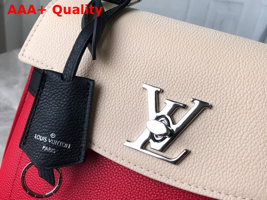 Louis Vuitton Lockme Ever BB Beige and Red Replica