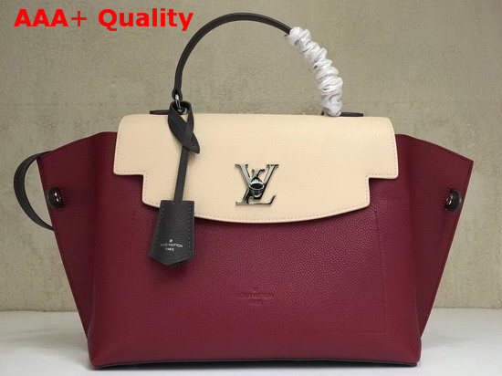 Louis Vuitton Lockme Ever Lie De Vin Etain Creme Calfskin M52431 Replica