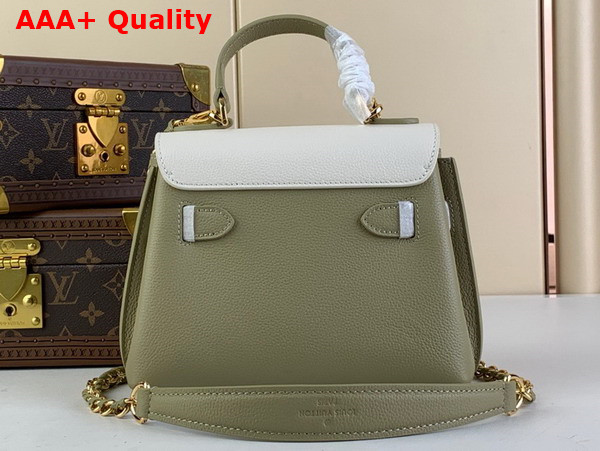 Louis Vuitton Lockme Ever Mini Handbag Khaki and Quartz Grained Calf Leather Replica