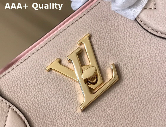 Louis Vuitton Lockme Shopper Greige Grained Calf Leather M57346 Replica