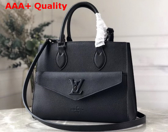 Louis Vuitton Lockme Tote PM Black Soft Grained Calfskin M55845 Replica