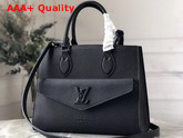 Louis Vuitton Lockme Tote PM Black Soft Grained Calfskin M55845 Replica