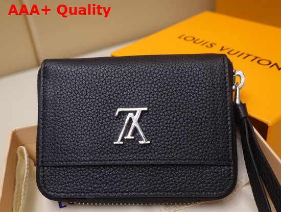 Louis Vuitton Lockme Zippy Coin Purse in Black Calf Leather M80099 Replica