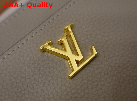 Louis Vuitton Lockme Zippy Coin Purse in Greige Calf Leather M80100 Replica