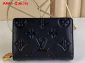 Louis Vuitton Lou Wallet in Black Monogram Embossed Lambskin M81599 Replica
