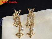 Louis Vuitton Louisa Earrings Gold Color M01574 Replica