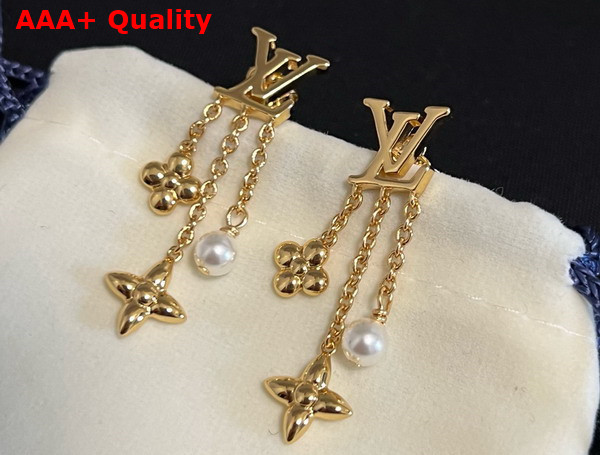 Louis Vuitton Louisa Earrings Gold Color M01574 Replica