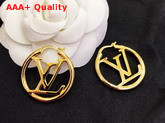 Louis Vuitton Louise Hoop Earrings Gold M64288 Replica