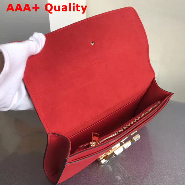 Louis Vuitton Louise in Red Glossy Patent Calfskin Replica