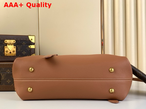 Louis Vuitton Low Key Cabas MM Bag in Cognac Brown Grained Calfskin M25342 Replica