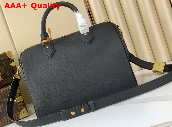 Louis Vuitton Low Key Edition of the Speedy Soft 30 Black Grained Calf Leather Edition M24891 Replica