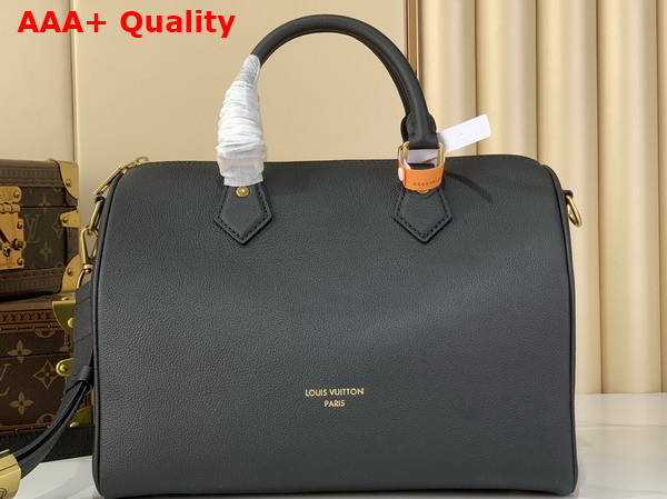 Louis Vuitton Low Key Edition of the Speedy Soft 30 Black Grained Calf Leather Edition M24891 Replica