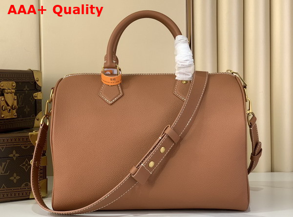Louis Vuitton Low Key Edition of the Speedy Soft 30 Cognac Grained Calf Leather Edition M24892 Replica