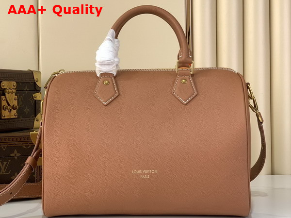 Louis Vuitton Low Key Edition of the Speedy Soft 30 Cognac Grained Calf Leather Edition M24892 Replica
