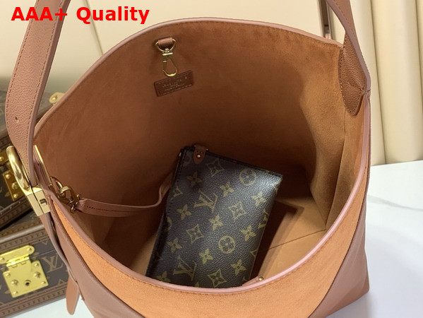 Louis Vuitton Low Key Hobo MM Cognac Brown Grained Calfskin and Suede M29156 Replica