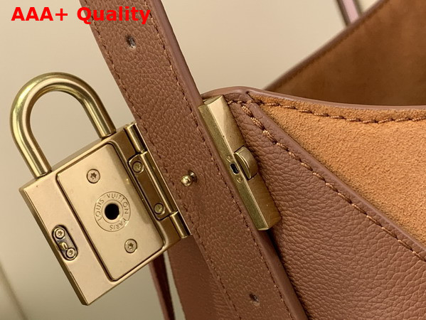 Louis Vuitton Low Key Hobo MM Cognac Brown Grained Calfskin and Suede M29156 Replica
