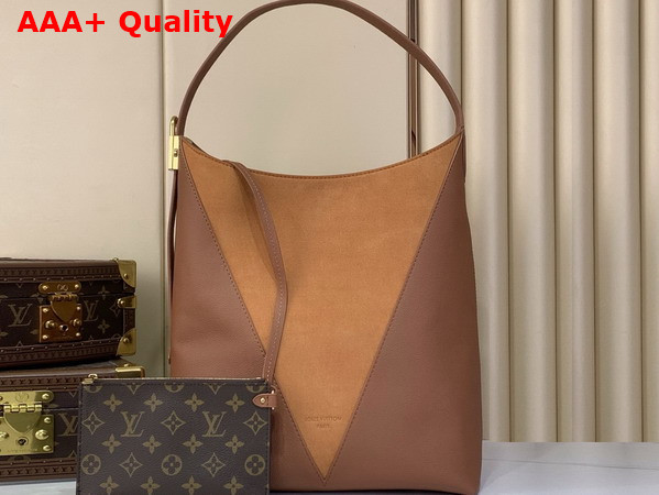 Louis Vuitton Low Key Hobo MM Cognac Brown Grained Calfskin and Suede M29156 Replica