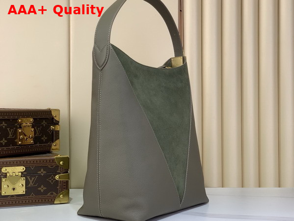 Louis Vuitton Low Key Hobo MM Dark Fango Grained Calfskin and Suede M29144 Replica