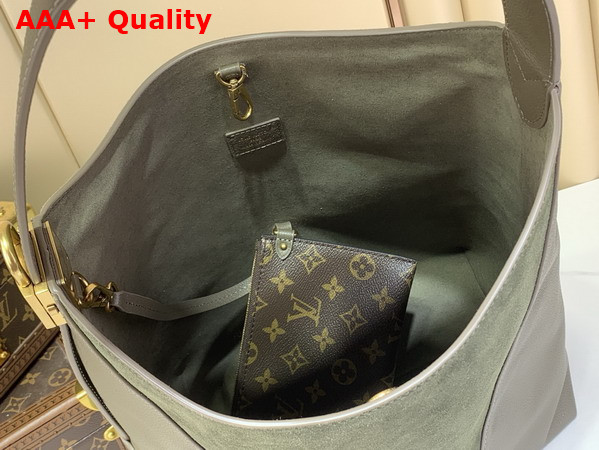 Louis Vuitton Low Key Hobo MM Dark Fango Grained Calfskin and Suede M29144 Replica