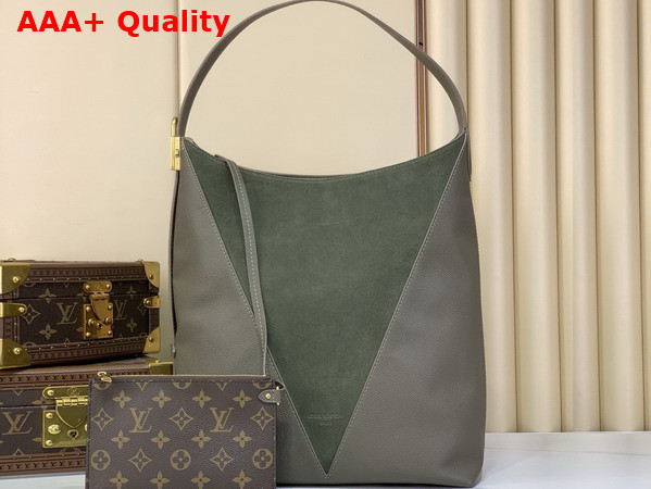 Louis Vuitton Low Key Hobo MM Dark Fango Grained Calfskin and Suede M29144 Replica