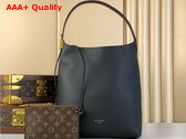 Louis Vuitton Low Key Hobo MM Handbag in Black Grained Calfskin M24856 Replica