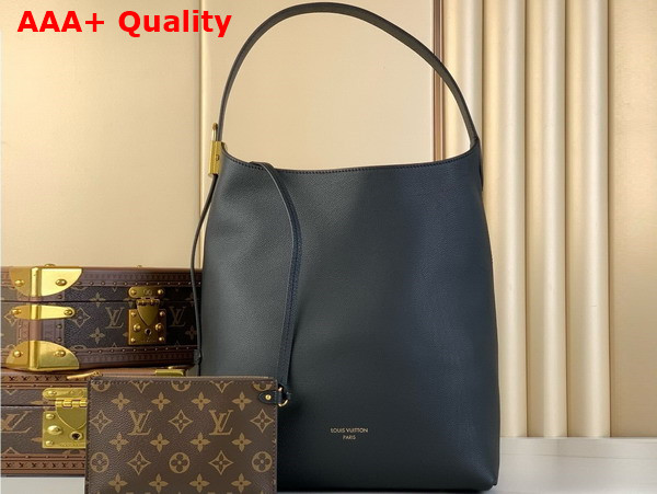 Louis Vuitton Low Key Hobo MM Handbag in Black Grained Calfskin M24856 Replica