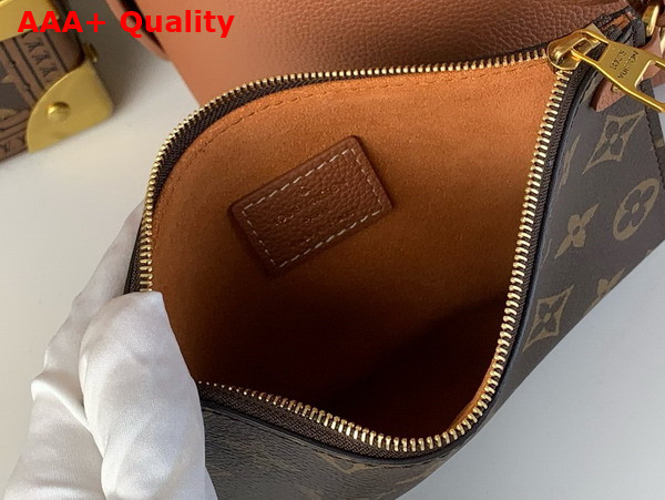 Louis Vuitton Low Key Hobo MM Handbag in Cognac Brown Grained Calfskin M24974 Replica