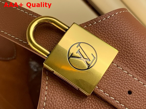 Louis Vuitton Low Key Hobo MM Handbag in Cognac Brown Grained Calfskin M24974 Replica