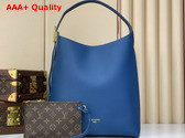 Louis Vuitton Low Key Hobo MM Prussian Blue Calf Leather M28220 Replica